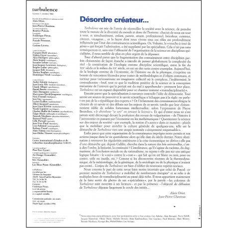 turbulence |Premier Numéro