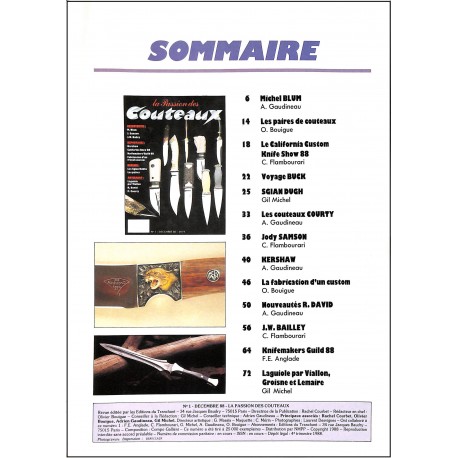 La Passion des COUTEAUX |Premier Numéro