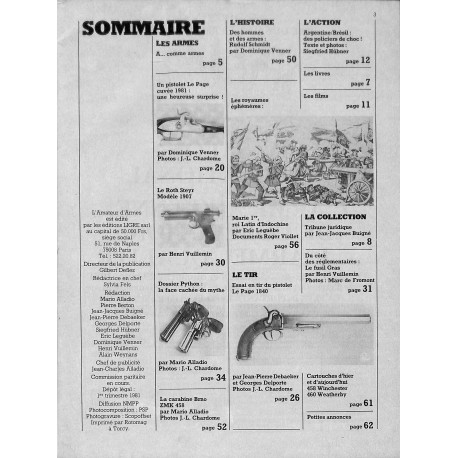 L'amateur d'ARMES |Premier Numéro