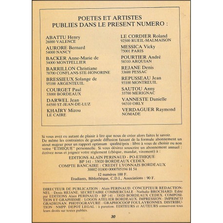 PO-ETHIQUE |Premier Numéro