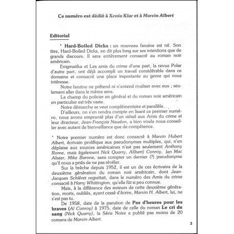 Hard Boiled Dicks |Premier Numéro