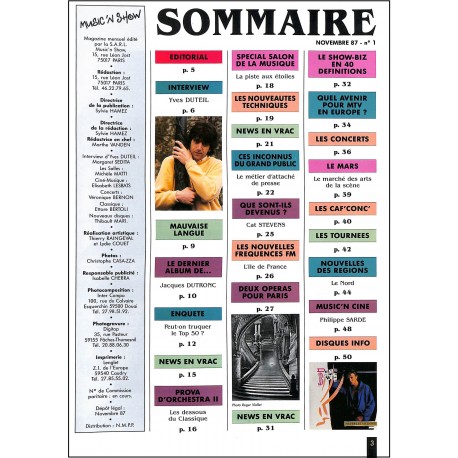 MUSIC'N SHOW |Premier Numéro