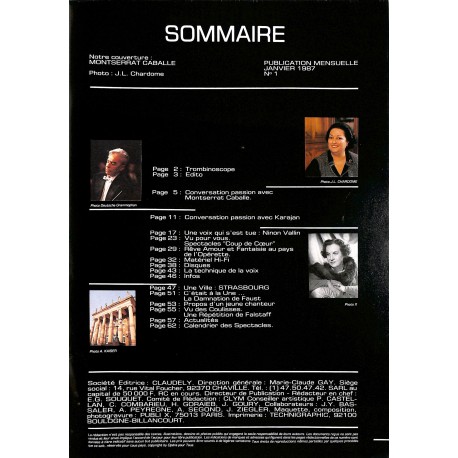 Opera pour tous |Premier Numéro