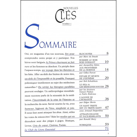 Nouvelles Clés |Premier Numéro