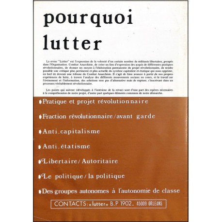 LUTTER |Premier Numéro