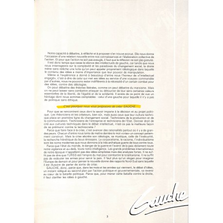 Gauche |Premier Numéro