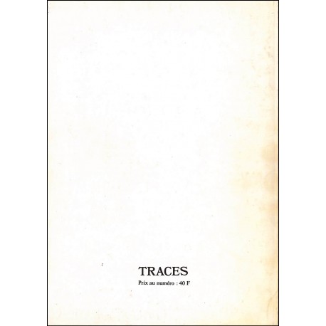 TRACES |Premier Numéro
