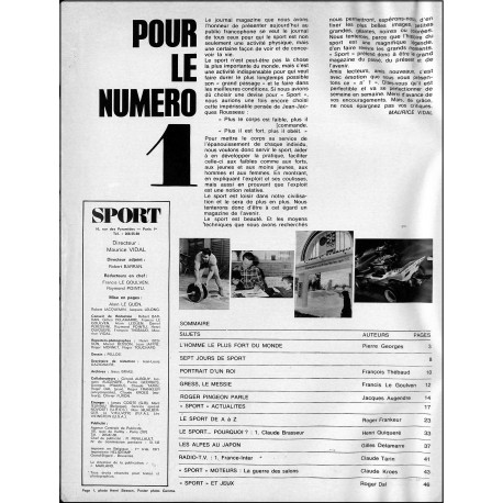 SPORT |Premier Numéro