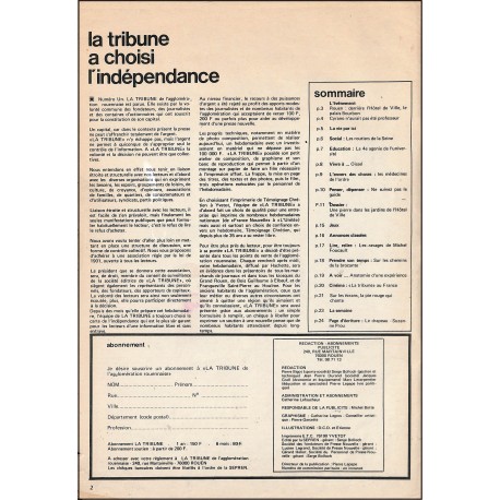 la tribune de l'agglomération rouennaise |Premier Numéro