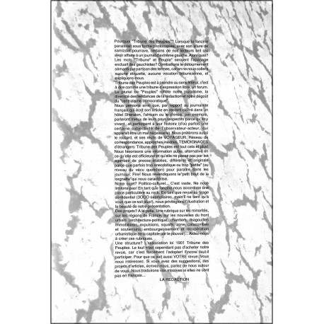 TRIBUNE DES PEUPLES |Premier Numéro