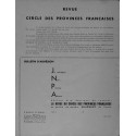 Revue du Cercle des Provinces Françaises |Premier Numéro