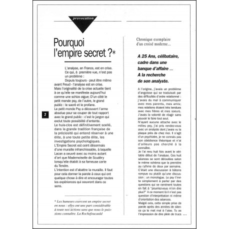 L'empire SECRET |Premier Numéro