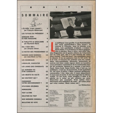 ELYSÉE Magazine |Premier Numéro