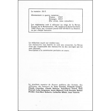 Roman |Premier Numéro