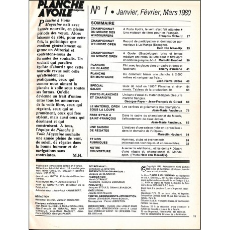 PLANCHE A VOILE magazine |Premier Numéro