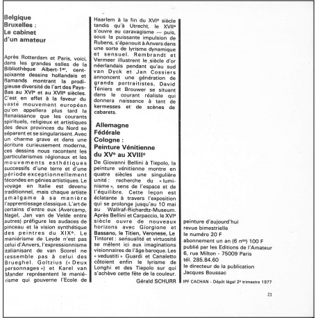 Peinture d'aujourd'hui |Premier Numéro