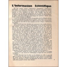 L'information Scientifique |Premier Numéro 2