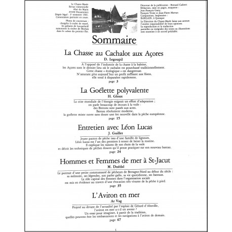 Le chasse-marée |Premier Numéro