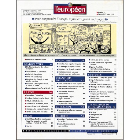L'EUROPÉEN |Premier Numéro