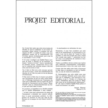 Gardes Fous |Premier Numéro