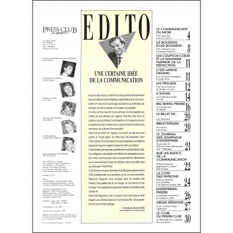 PRESS CLUB magazine |Premier Numéro