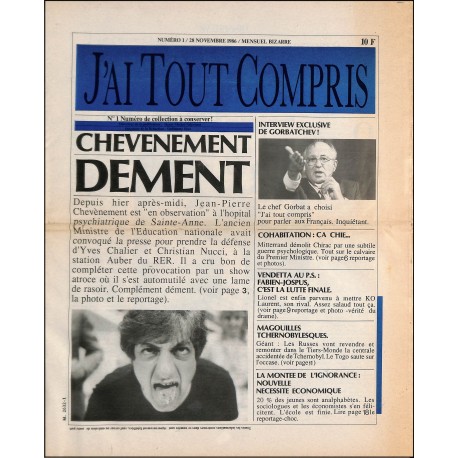 J'ai Tout Compris |Premier Numéro