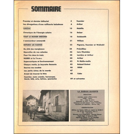 La gueule ouverte |Premier Numéro