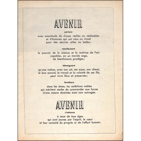 AVENIR |Premier Numéro