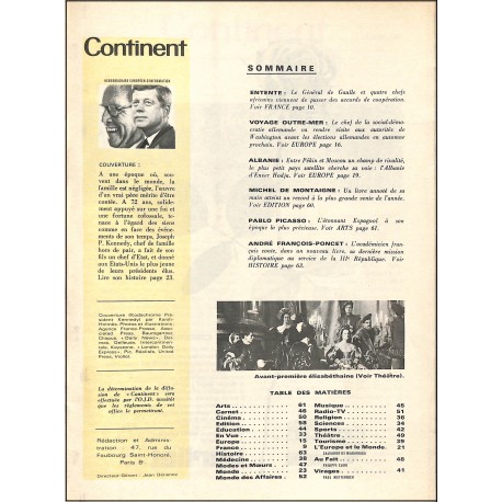 Continent |Premier Numéro