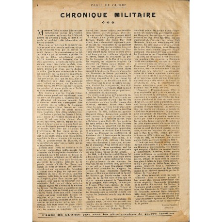 PAGES DE GLOIRE |Premier Numéro