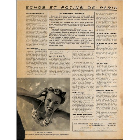 LA SEMAINE |Premier Numéro