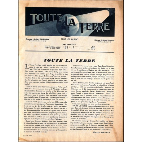 Toute La Terre |Premier Numéro