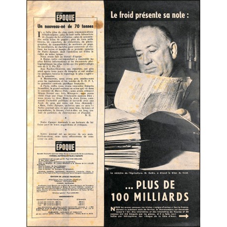 NOTRE EPOQUE |Premier Numéro