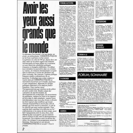 COSMOPOLITIQUES |Premier Numéro