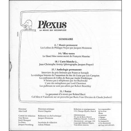 Plexus |Premier Numéro