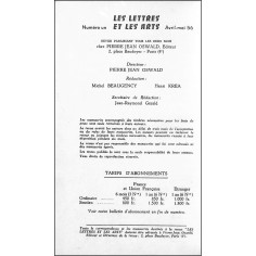 LES LETTRES ET LES ARTS |Premier Numéro 2