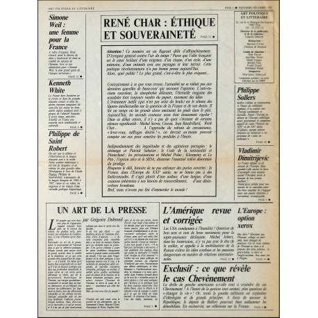 ART Politique et Littéraire |Premier Numéro