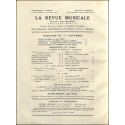 LA REVUE MUSICALE |Premier Numéro