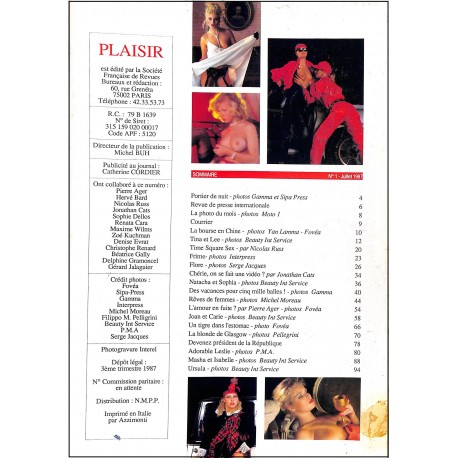 PLAISIR |Premier Numéro