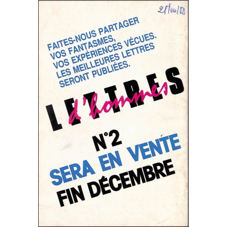 LETTRES d'hommes |Premier Numéro