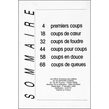 LETTRES d'hommes |Premier Numéro