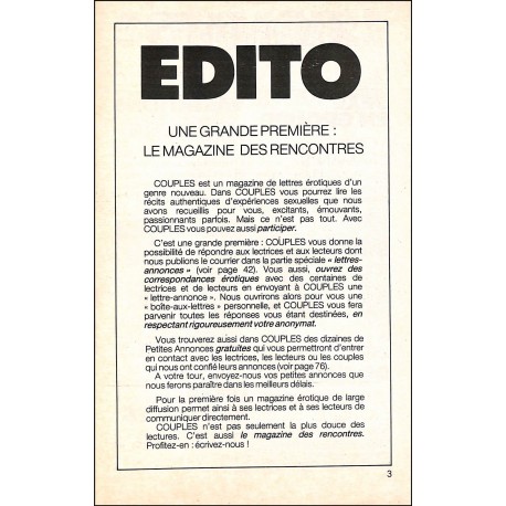 COUPLES |Premier Numéro