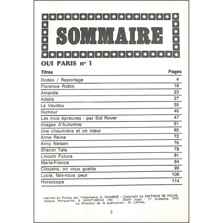 OUI PARIS |Premier Numéro
