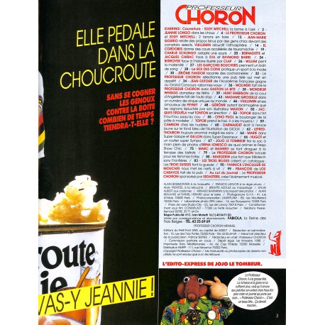 PROFESSEUR CHORON |Premier Numéro