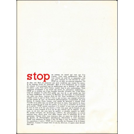 stop |Premier Numéro