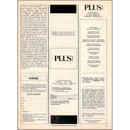 PLUS magazine |Premier Numéro