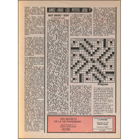 LES SECRETS DE LA VIE PARISIENNE |Premier Numéro