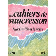 Les cahiers de vaucresson |Premier Numéro