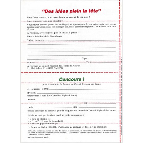 Conseil Régional Jeunes |Premier Numéro