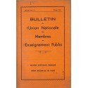 Bulletin de l'Union Nationale des Membres de l'Enseignement Public |Premier Numéro